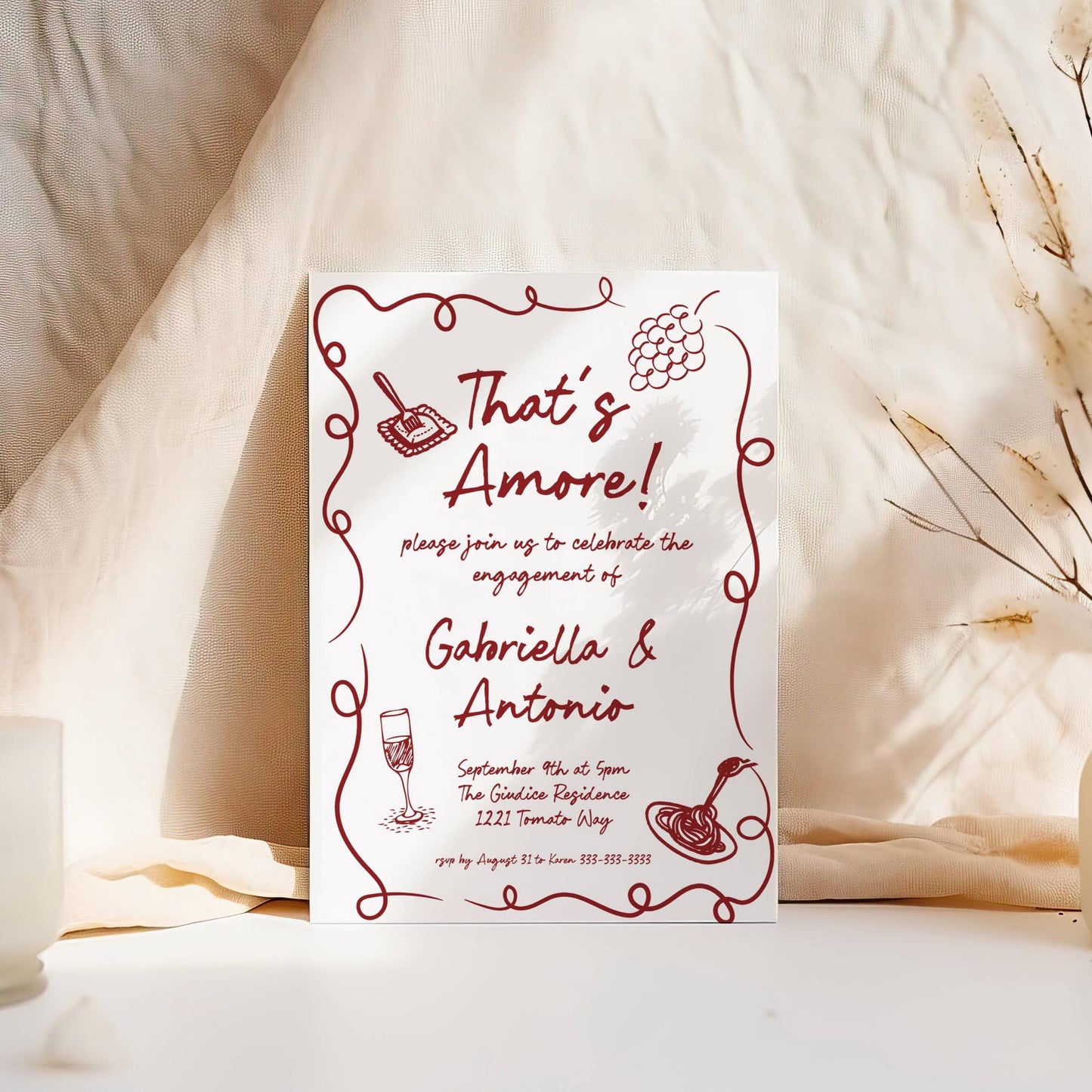 Authentic Thats Amore Invitation