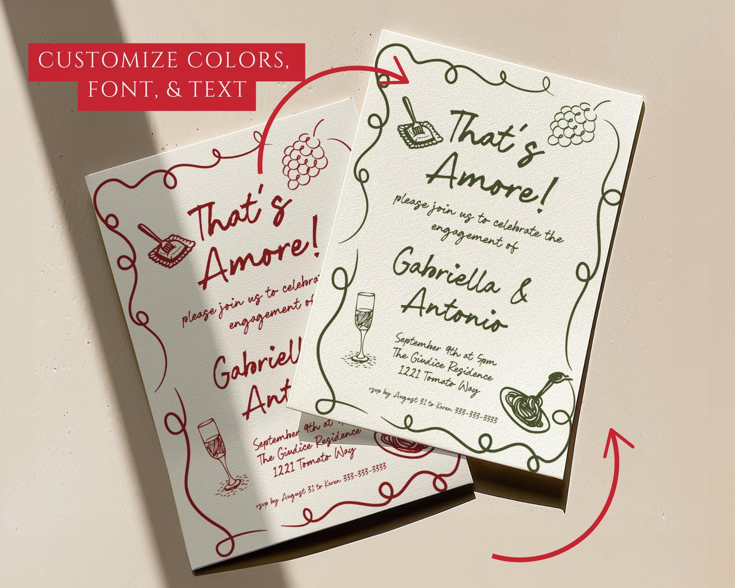 Authentic Thats Amore Invitation