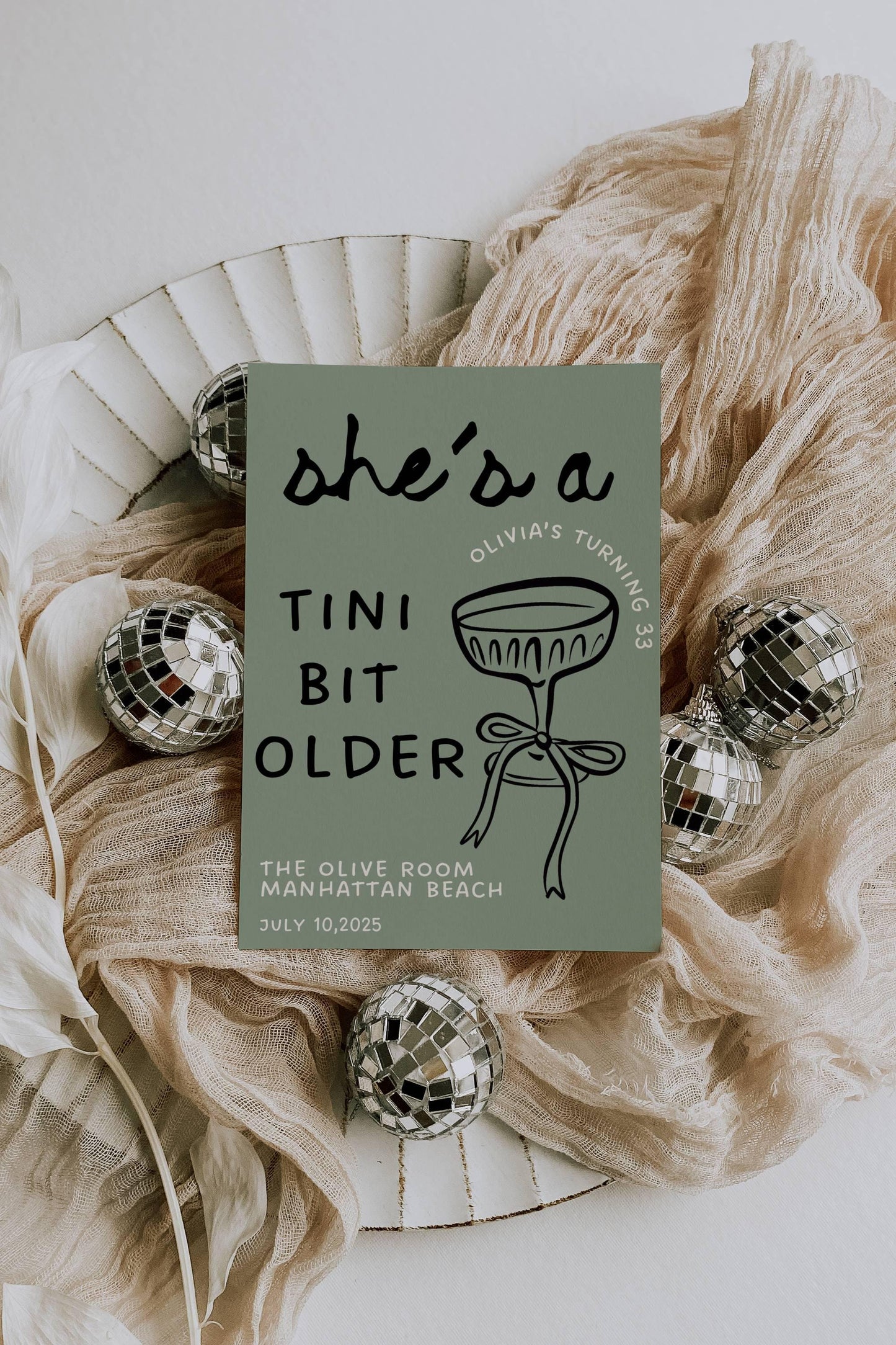 A Tini Bit Older Birthday Invite