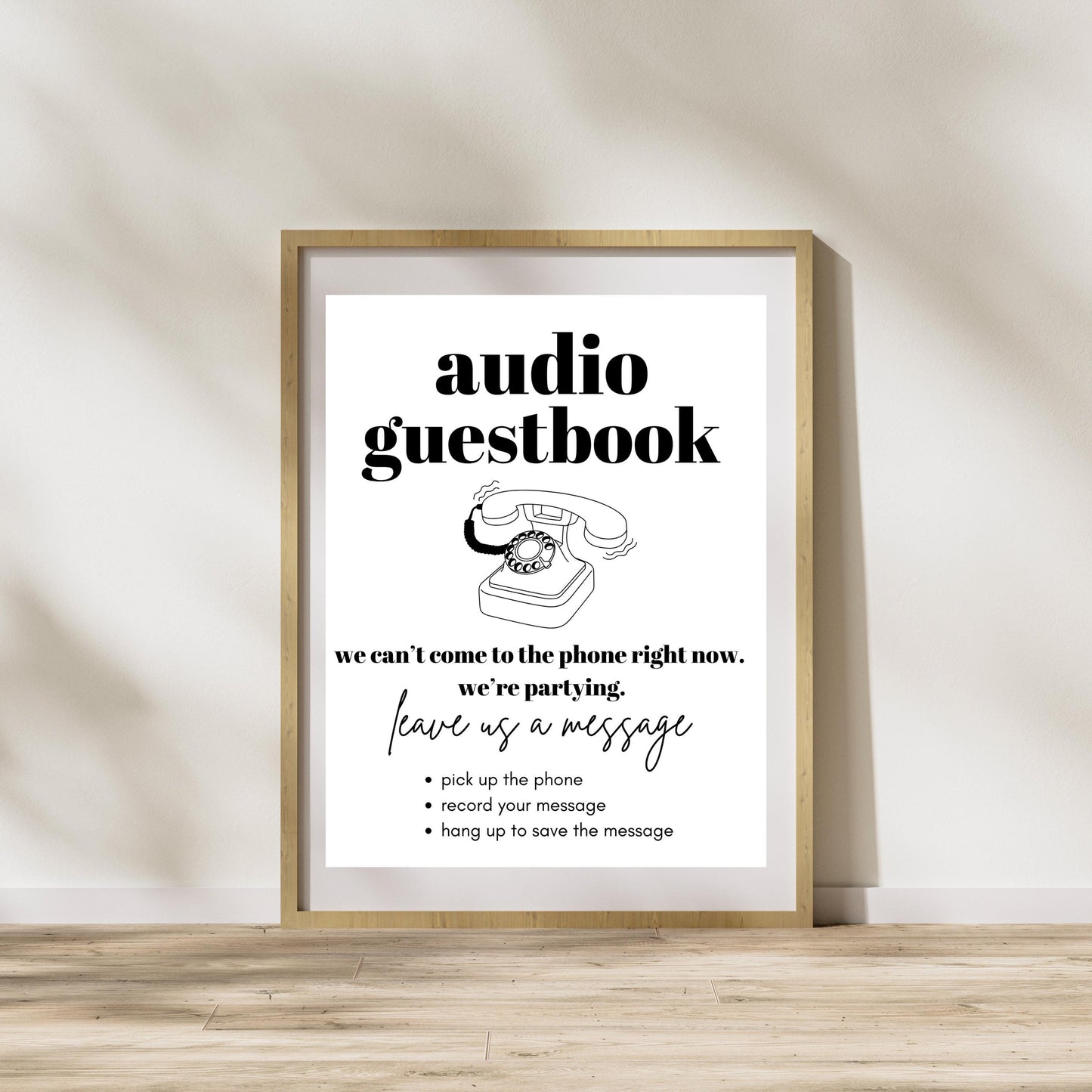 Audio Guest Book Sign Template