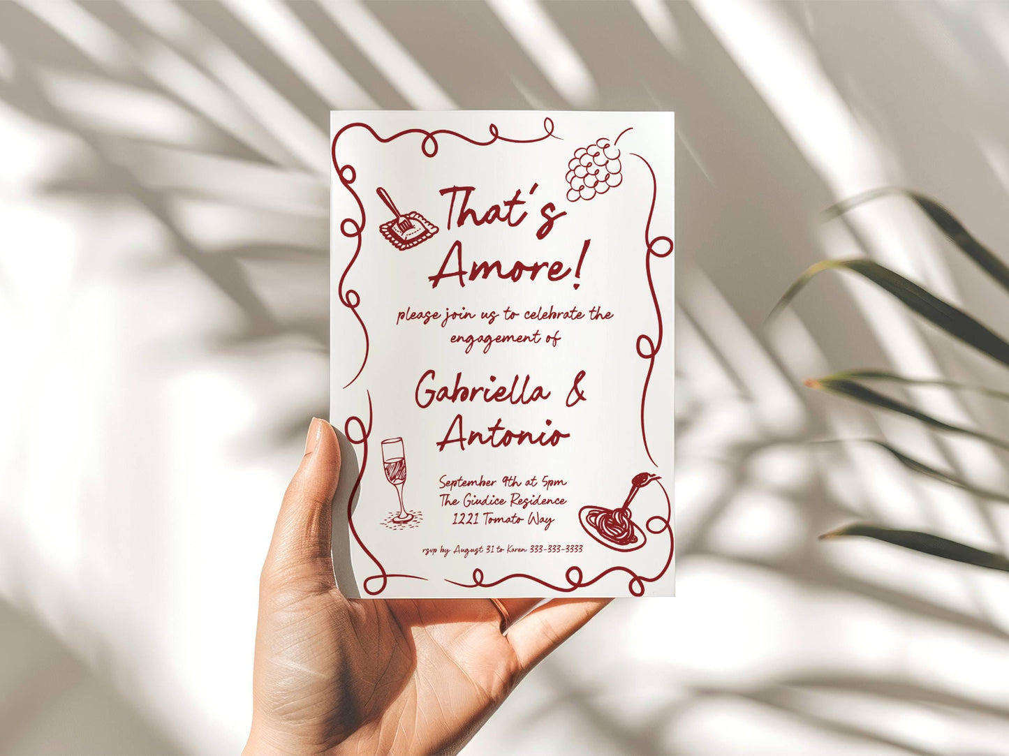Authentic Thats Amore Invitation