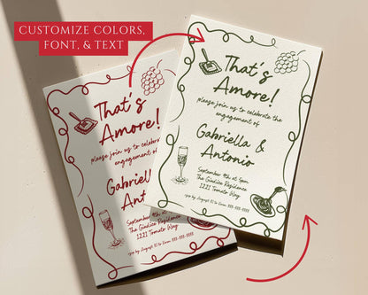 Authentic Thats Amore Invitation