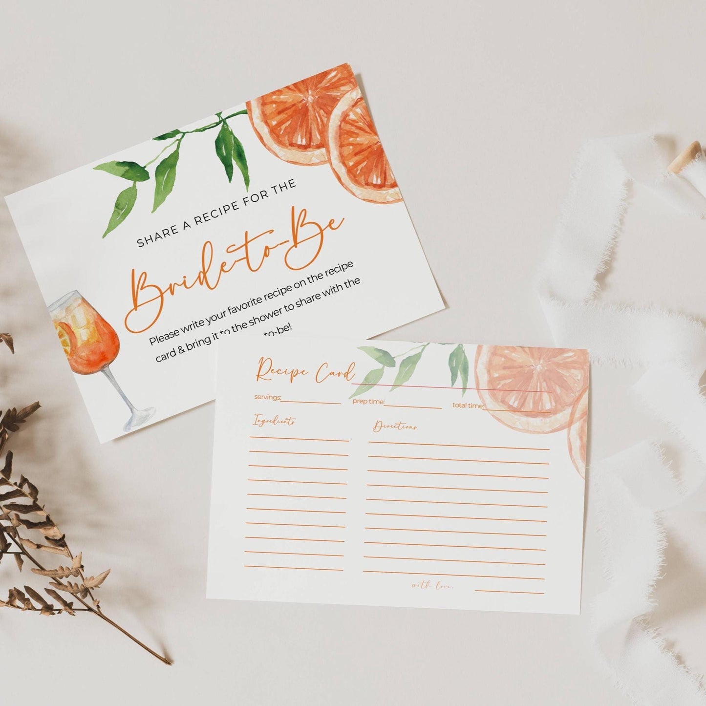Love at First Spritz Recipe Card