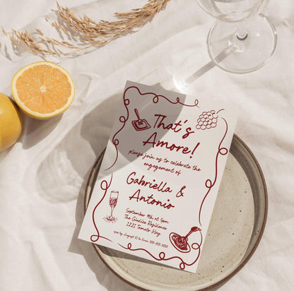 Authentic Thats Amore Invitation