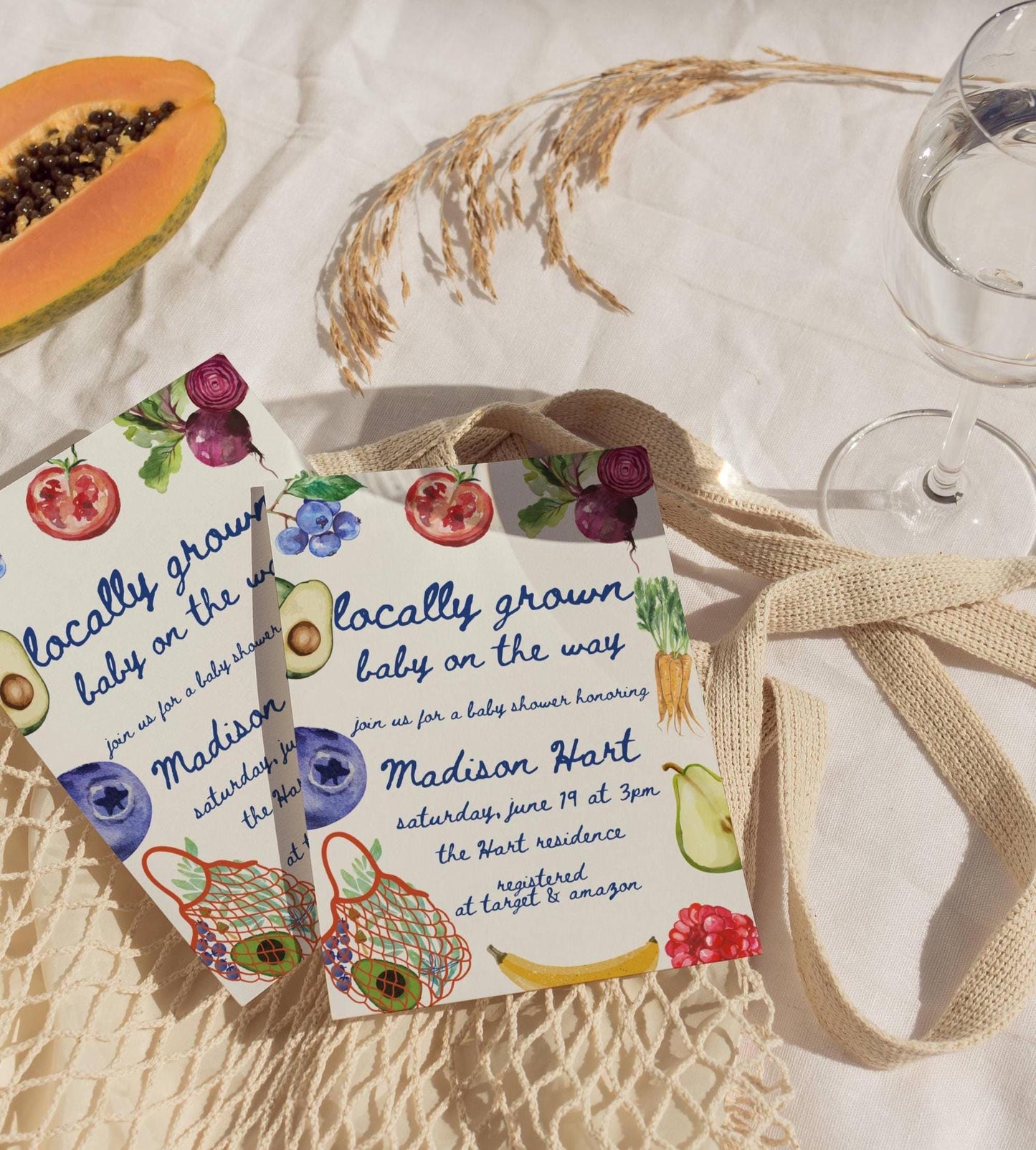 Locally Grown Baby Shower Invite