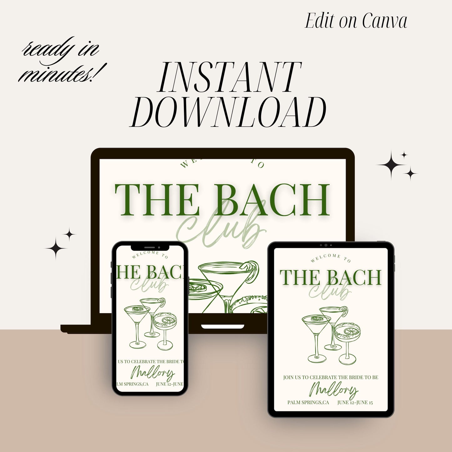 The Bach Club Invitation (Olive)
