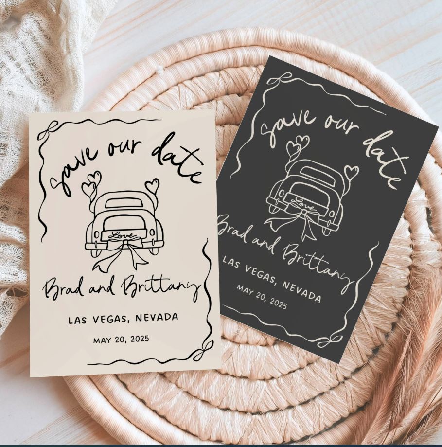 Vegas Wedding Save the Date Template